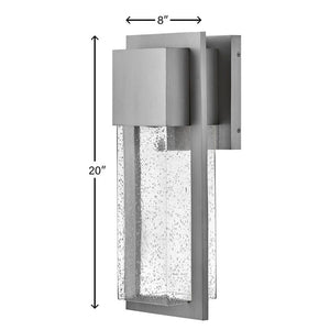 Laelle 8" One Light Medium Wall Mount Lantern, Antique Brushed Aluminum