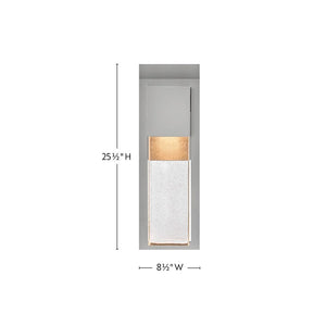 Laelle 8" One Light Large Wall Mount Lantern, Antique Brushed Aluminum