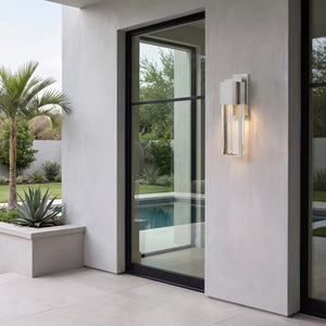 Laelle 8" One Light Large Wall Mount Lantern, Antique Brushed Aluminum