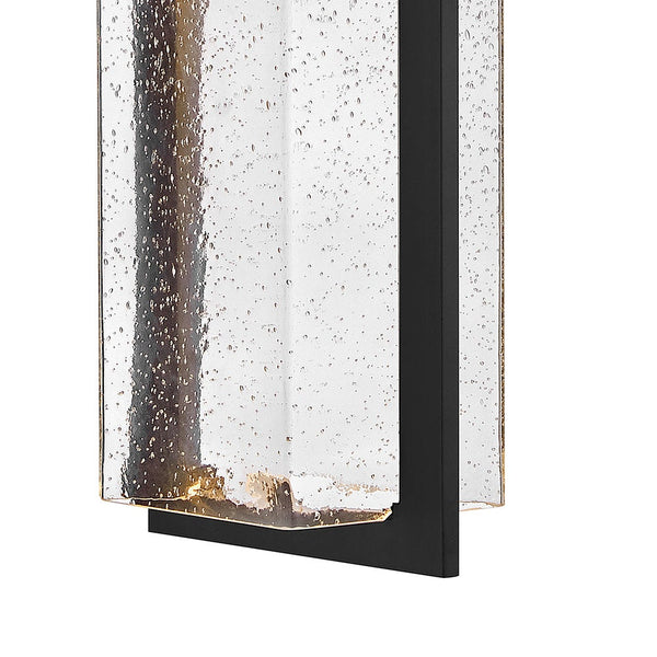 Laelle 8" One Light Large Wall Mount Lantern, Black