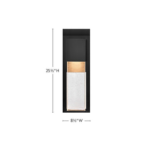 Laelle 8" One Light Large Wall Mount Lantern, Black