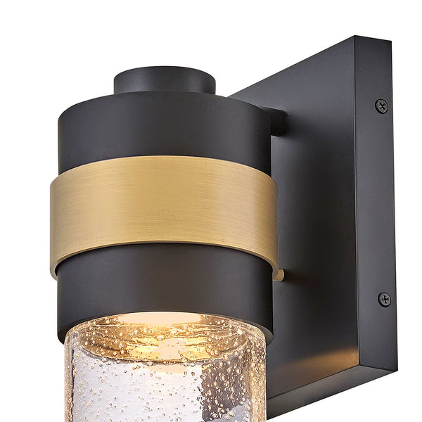 Surileen 6" One Light Medium Wall Mount Lantern, Black