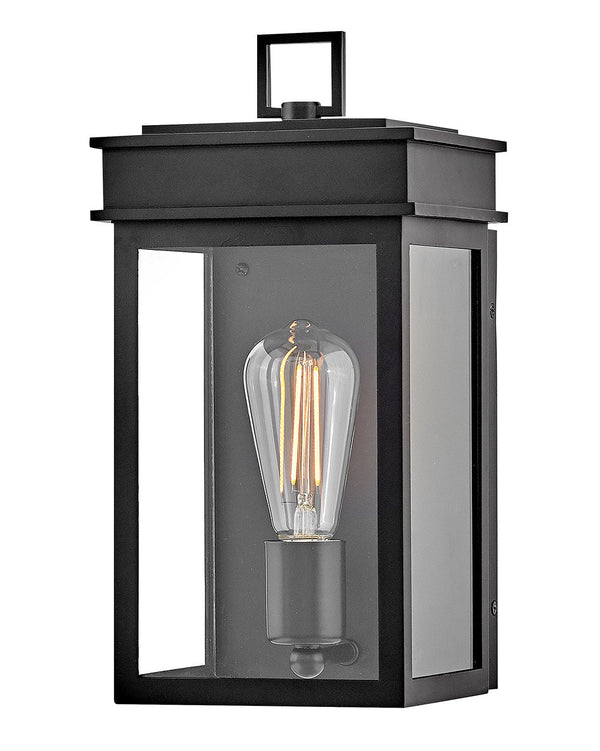 Mavia 6" One Light Small Wall Mount Lantern, Black
