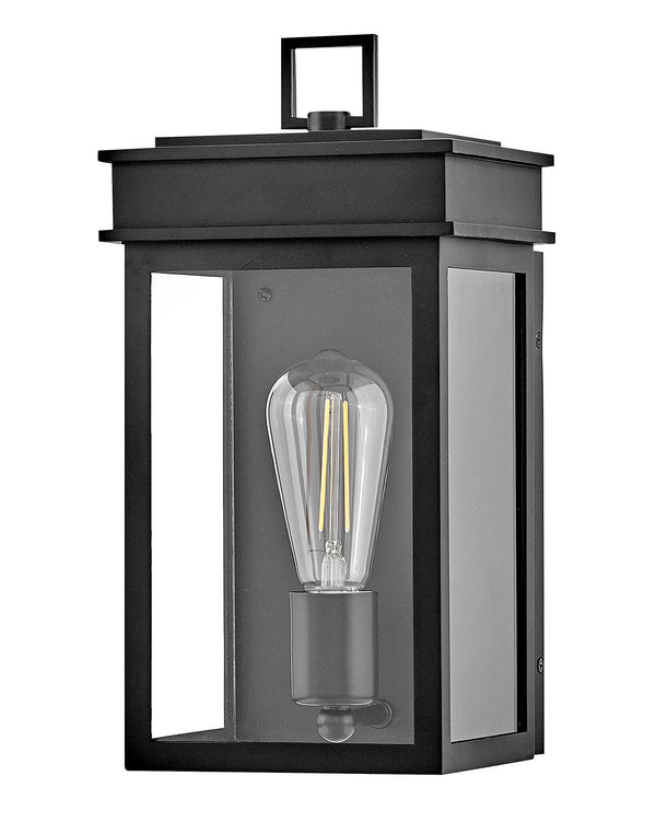 Mavia 6" One Light Small Wall Mount Lantern, Black