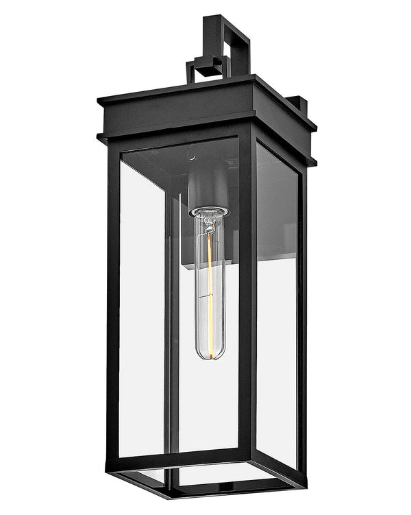 Mavia 6" One Light Medium Wall Mount Lantern, Black