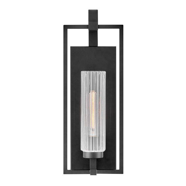 Xalen 7" One Light Medium Wall Mount Lantern, Black
