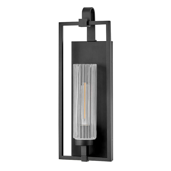 Xalen 7" One Light Medium Wall Mount Lantern, Black