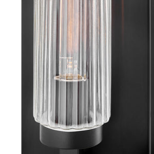 Xalen 7" One Light Medium Wall Mount Lantern, Black