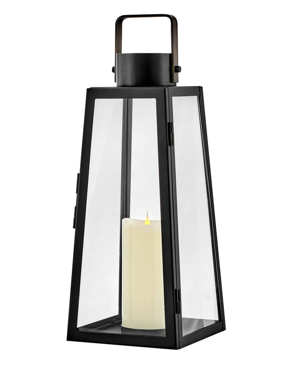 Xara 7" Medium Decorative Lantern, Black