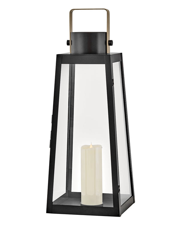 Xara 10" Large Decorative Lantern, Black