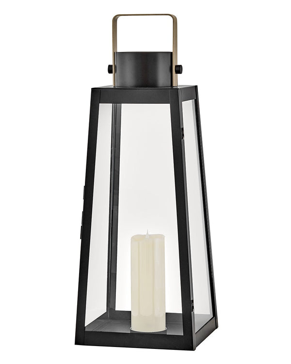 Xara 10" Large Decorative Lantern, Black