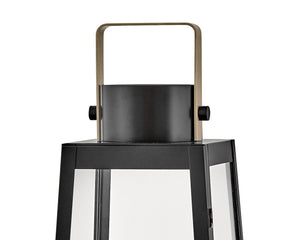 Xara 10" Large Decorative Lantern, Black