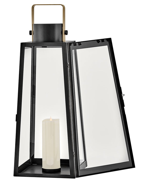 Xara 10" Large Decorative Lantern, Black