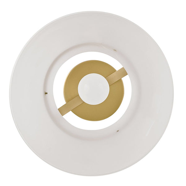 Elra 12" One Light Medium Semi-Flush Mount, Lacquered Brass