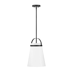 Elra 11" Small Single Light Pendant, Black