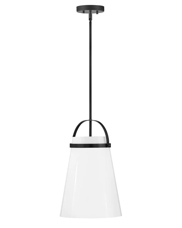 Elra 11" Small Single Light Pendant, Black