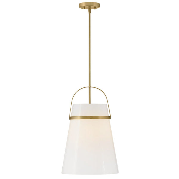 Elra 14" One Light Medium Pendant, Lacquered Brass