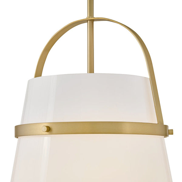 Elra 14" One Light Medium Pendant, Lacquered Brass