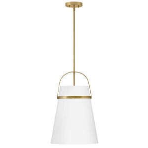 Elra 14" One Light Medium Pendant, Lacquered Brass
