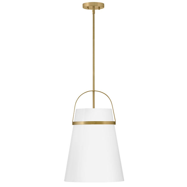 Elra 14" One Light Medium Pendant, Lacquered Brass