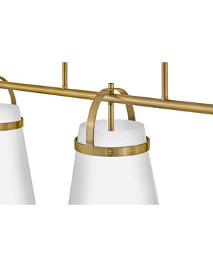 Elra 38" One Light Large Linear Chandelier, Lacquered Brass