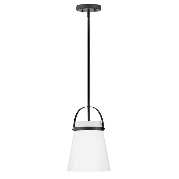 Elra 9" Small Single Light Convertible Pendant, Black