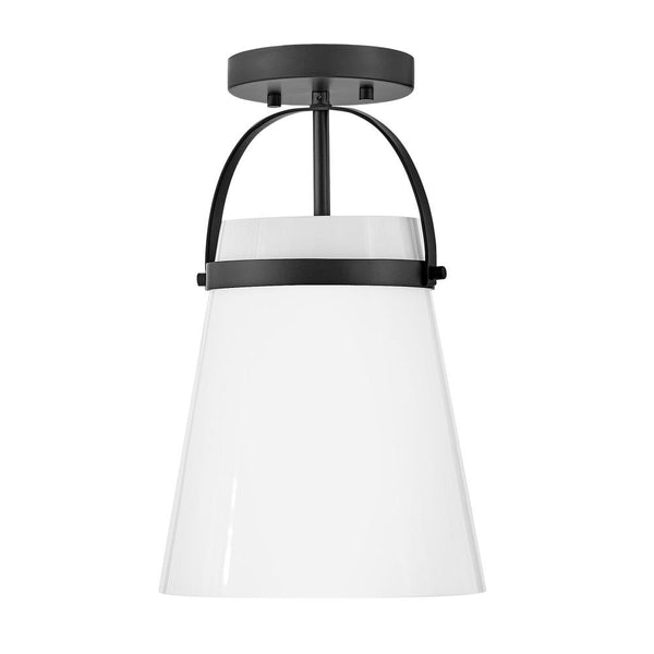Elra 9" Small Single Light Convertible Pendant, Black