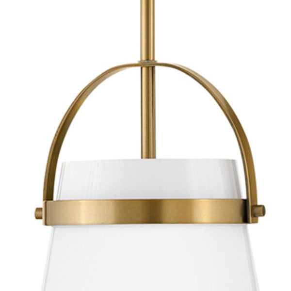 Elra 9" Small Single Light Convertible Pendant, Lacquered Brass