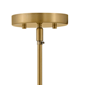 Elra 9" Small Single Light Convertible Pendant, Lacquered Brass
