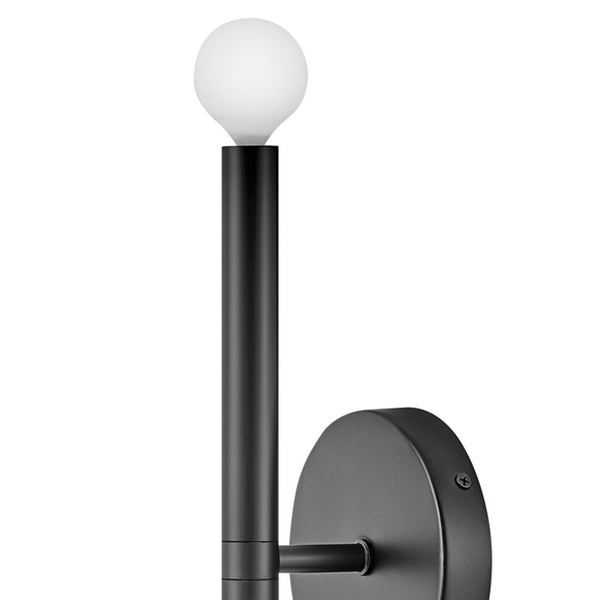 Vara 5" Two Lights Medium Tall Sconce, Black