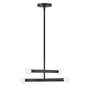 Vara 16" Four Lights Medium Convertible Pendant, Black