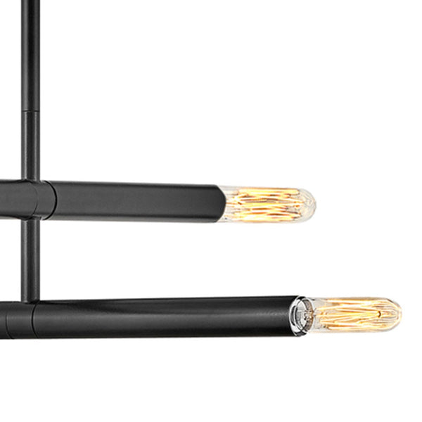 Vara 16" Four Lights Medium Convertible Pendant, Black