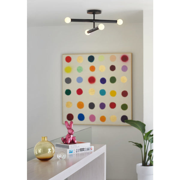 Vara 16" Four Lights Medium Convertible Pendant, Black