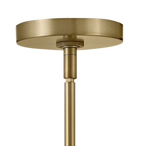 Vara 16" Four Lights Medium Convertible Pendant, Lacquered Brass