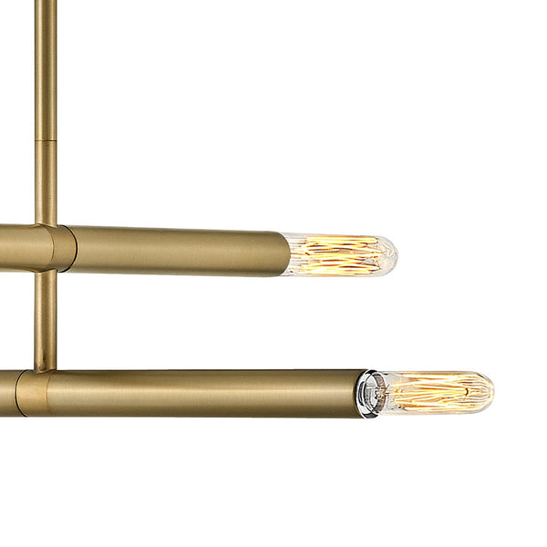 Vara 16" Four Lights Medium Convertible Pendant, Lacquered Brass