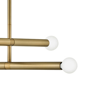 Vara 16" Four Lights Medium Convertible Pendant, Lacquered Brass