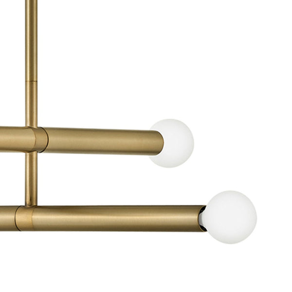 Vara 16" Four Lights Medium Convertible Pendant, Lacquered Brass