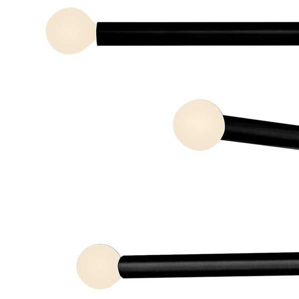 Vara 31" Fourteen Lights Large Multi Tier, Black