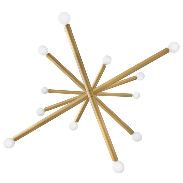 Vara 31" Fourteen Lights Large Multi Tier, Lacquered Brass