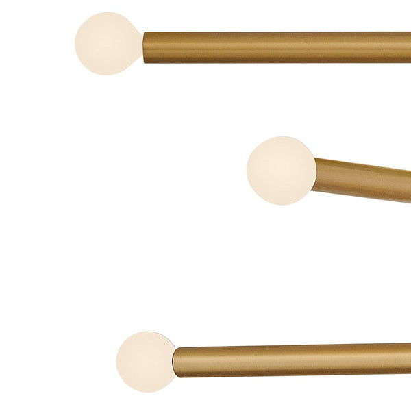 Vara 31" Fourteen Lights Large Multi Tier, Lacquered Brass