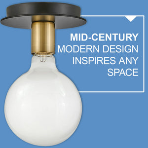 Elan 5" Extra Small Single Light Flush Mount, Lacquered Brass