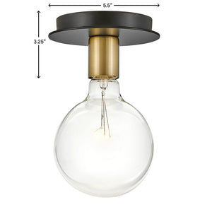 Elan 5" Extra Small Single Light Flush Mount, Lacquered Brass