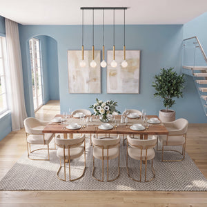 Elan 36" Five Lights Large Linear Chandelier, Lacquered Brass