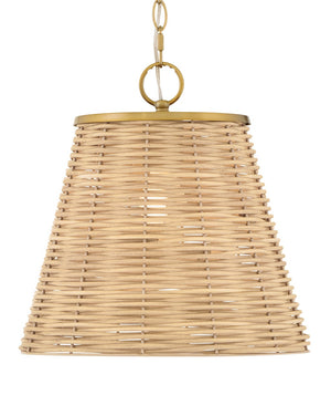 Fawyn 14" One Light Medium Pendant, Lacquered Brass