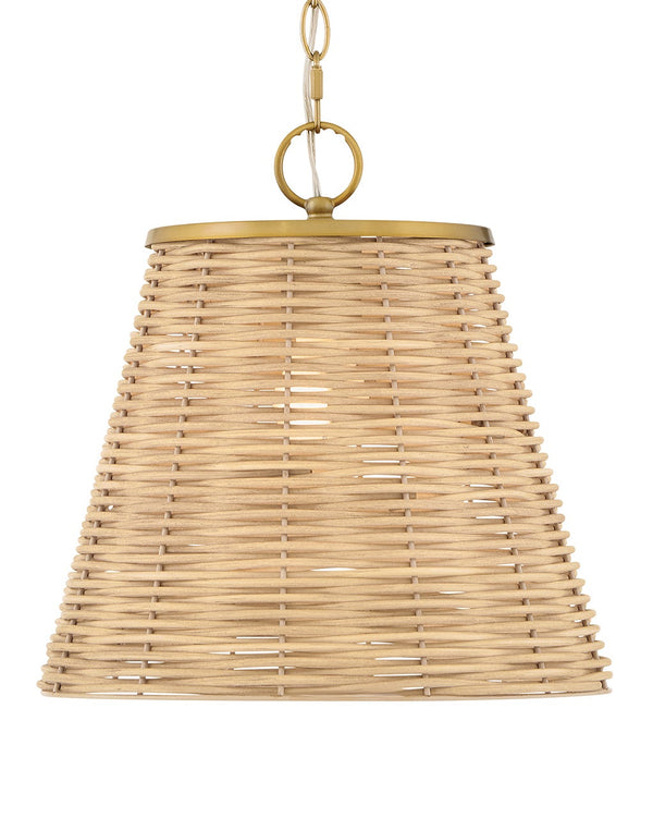 Fawyn 14" One Light Medium Pendant, Lacquered Brass