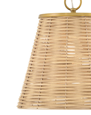 Fawyn 14" One Light Medium Pendant, Lacquered Brass