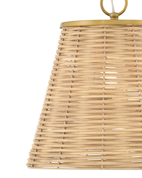 Fawyn 14" One Light Medium Pendant, Lacquered Brass