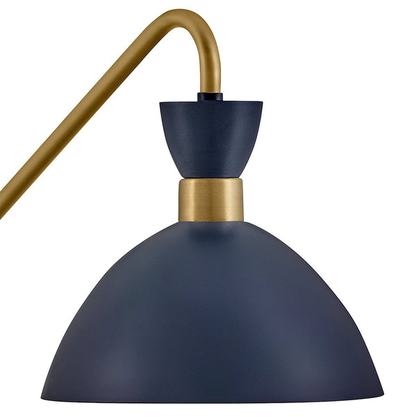 Quaelle 8" Medium Single Light Plug-in Sconce, Matte Navy