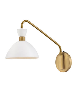 Quaelle 8" Medium Single Light Plug-in Sconce, Matte White