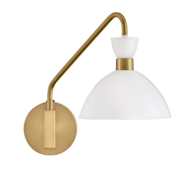 Quaelle 8" Medium Single Light Plug-in Sconce, Matte White